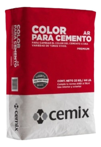 Color Para Cemento Alto Rendimiento Negro Cemix