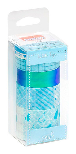  Washi Tape Candy Caja 6 Cintas Anchos Diferentes X3mts Brw