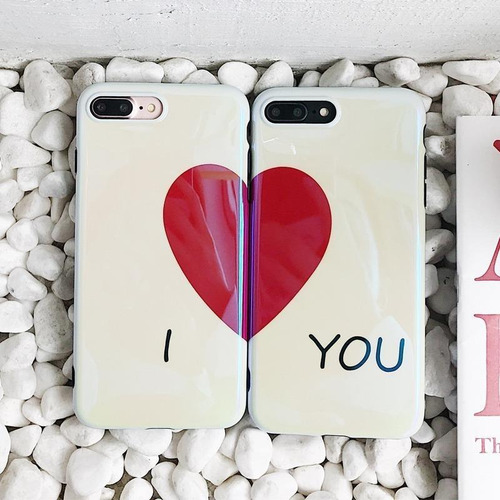 Funda Para iPhone Mitad Corazon Amor Tu Yo Love Novios Mujer