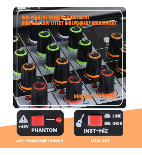 Audio Sonido Mezclador Con Usb Bluetooth 4 Canales