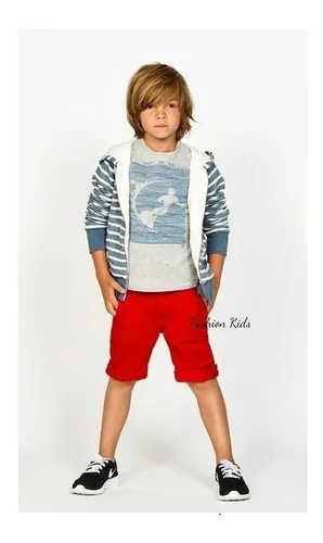 Bermuda Short Jeans Colorido Beb Menino Infantil Vermelho R 78 9
