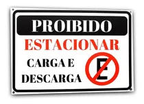 Comprar Placa Proibido Estacionar Carga E Descarga Metal Resistente