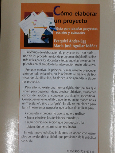 Imagen 2 de 5 de Como Elaborar Un Proyecto * Sociales Y Culturales *