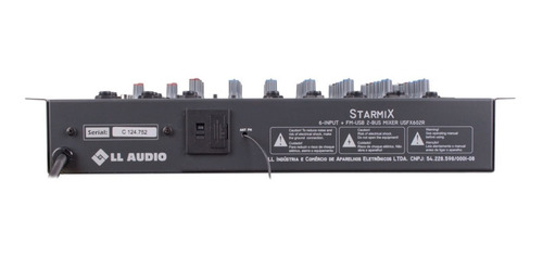 Mesa Som Mixer Ll Starmix Usfx602r 6ch Efeito Bluetooth Usb