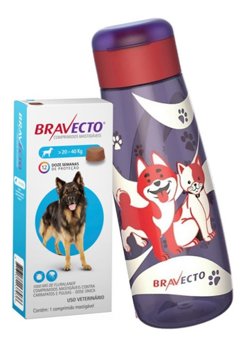 Imagem 1 de 2 de Bravecto Anti Pulgas E  Carrapatos Para Cães De 20 A 40 Kg