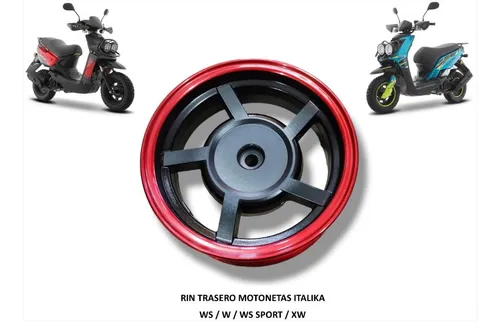 comprar Rin Trasero (10 ) Para Motoneta Italika Ws150 \u002F Ws175  Negro