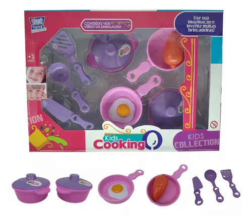 Jogo De Panelinhas Brinquedo Meninas Comidinha Kit Cozinha em