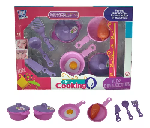 Jogo De Panelinhas Brinquedo Meninas Comidinha Kit Cozinha