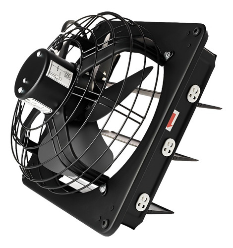 Imagen 2 de 6 de Extractor De Aire Industrial Axial Pared 12 Pulgadas Negro