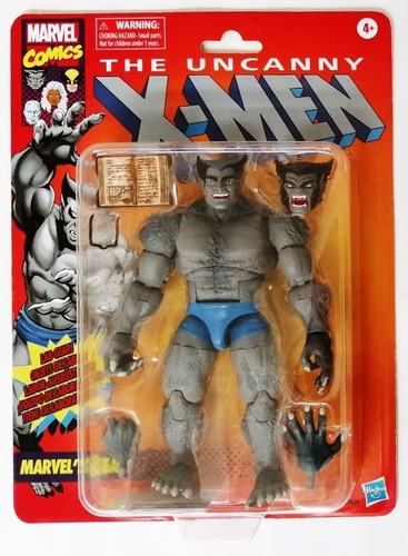 Marvel Legends X-men Beast (gris) The Uncanny Retro Hasbro (Usado)