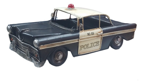 Auto De Policia Decorativa De Lata 5966 Milouhobbies