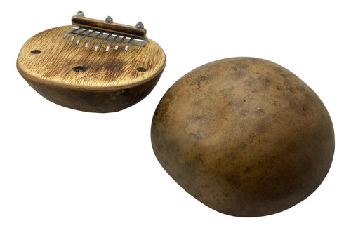 Kalimba Artesanal Média Com 8 Teclas Cabaça