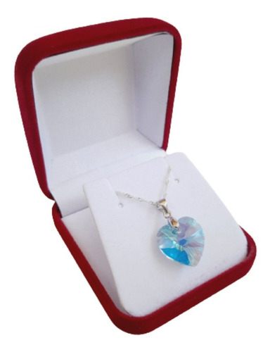 Imagen 3 de 4 de Cadena De Plata Y Corazón Titanic Regalo Mujer Swarovski