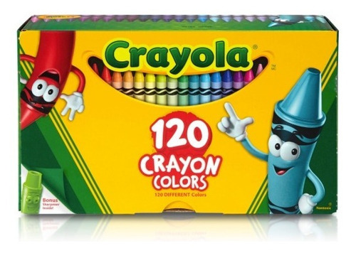 Crayola Lápis Giz De Cera Crayola 120 Cores Dif - Nao Toxico