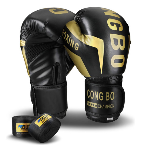 Guantes De Box Para Kickboxing Strap Velcro 10 - 16 Oz