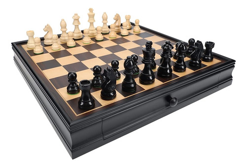 ~? We Games Staunton Chess & Checkers Set - Piezas Pesadas, 