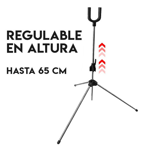 Imagen 3 de 10 de Pie Tripode Posa Arco Regulable 65 Cm Swat Archery