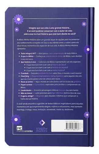 Bíblia Devocional Garotas Minha História Nvt Roxa E Caderno Anotação Feminino