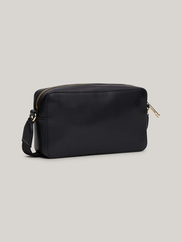 Bolso Bandolera Negra Con Monotipo De Mujer Tommy Hilfiger