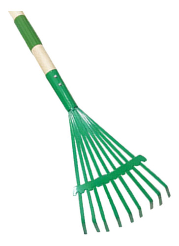 Ancinho De Folhas Para Jardim, Resistente Com Cabo De