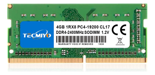 Memoria Ram Sodimm Tecmiyo Ddr4-2400 De 4 Gb Para Ordenador