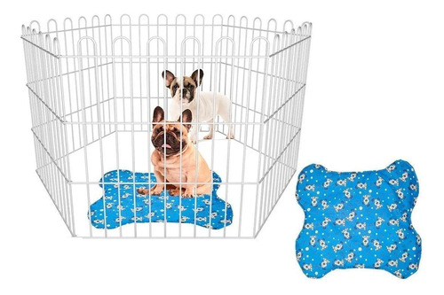 Cercado Para Cachorro Pets Cães Pequenos Domésticos + Tapete