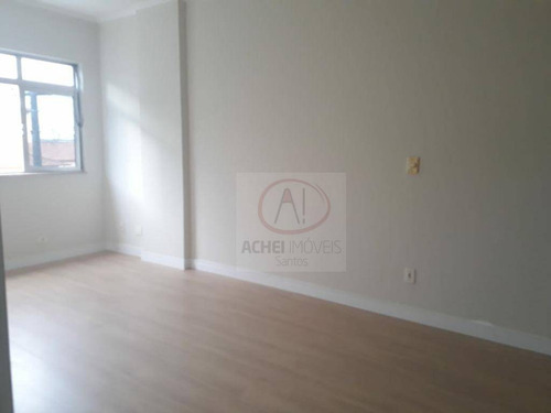 Apartamento Ótimo Estado Com 2 Dorm À Venda, 84 M² Por R$ 360.000 - Marapé - Santos/sp - Ap10493