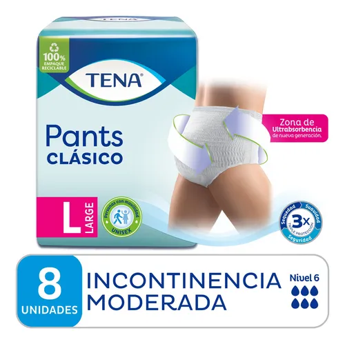 Pañal Adulto Plenitud Ropa Active Mujer P/M x8un