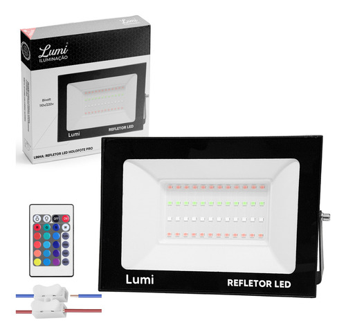 Refletor 200w Led Smd Pro Ip67 Cor Da Luz Colorido Rgb