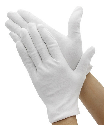 A 12 Pares De Guantes De Algodón Transpirable Suave Y