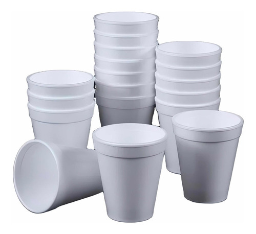 Vaso Plumavit Blanco 8 Oz Sin Tapa X 100 Unidades