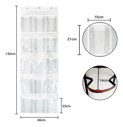 Organizador Para Colgar En Con 15 Bolsillos Transparentes