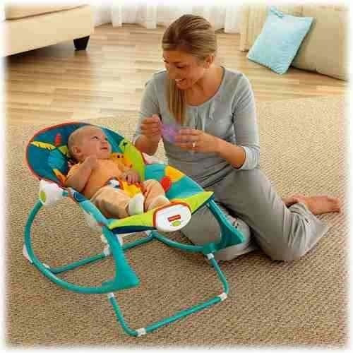 Silla Mecedora Fisher Price Musica Safari Reclinaciones 18kg (Usado)