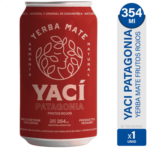 Bebida Yerba Mate Organica Yaci Patagonia Frutos Rojos