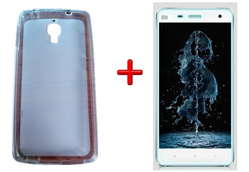 Imagen 1 de 5 de Kit Protector De Silicona + Vidrio Templado Xiaomi Mi4