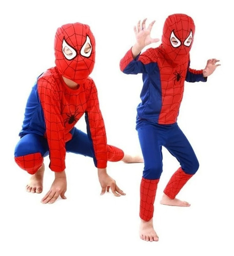 Disfraz Infantil Hombre Araña Spiderman Con Máscara.