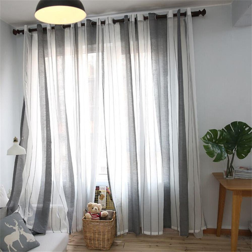 Y Leaves Sheer Curtain Tulle Window Voile Drape Valance 1 Pa