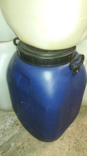 Bidon/envase Plástico 50 Lts Tapa Y 2 Manijas Blanco O Azul