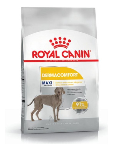 Alimento Royal Canin Size Health Nutrition Maxi Dermacomfort para cão adulto de raça grande sabor mix em sacola de 15kg