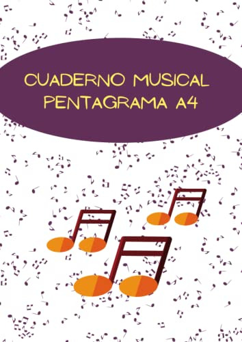 Cuaderno Musical Pentagrama A4: Papel Pentagramado - 12 Pent