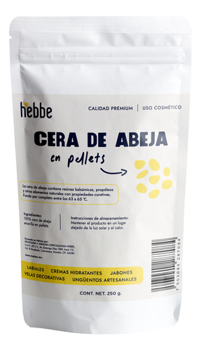 Cera De Abeja Amarilla En Pellets Cosmetica Natural 250g