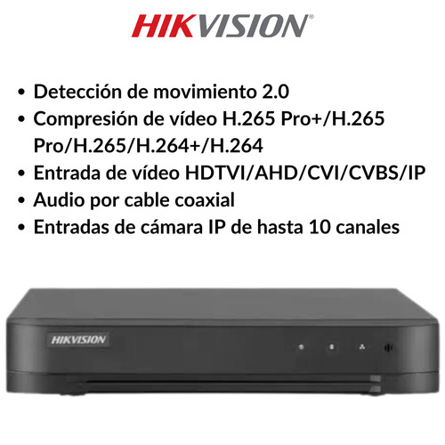 Dvr Hikvision 8 Canales Analogicos H265 Serie 7200