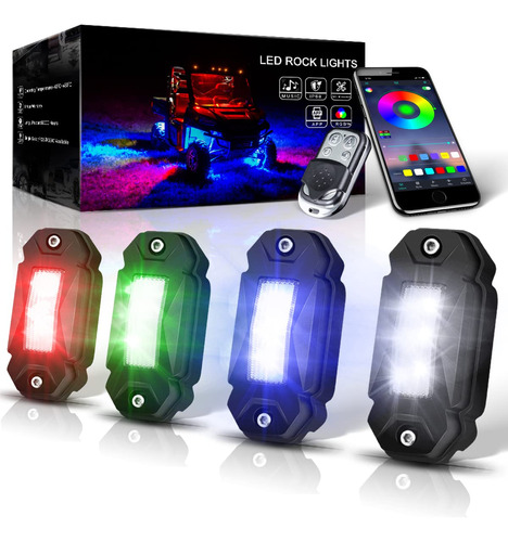 Kit Luz Roca Led 4 Capsula Advertencia Freno Control Neon