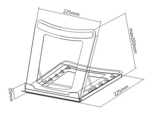 Base Para Portátil En Acero Jd Spl-01 / Reclinable 5 Niveles