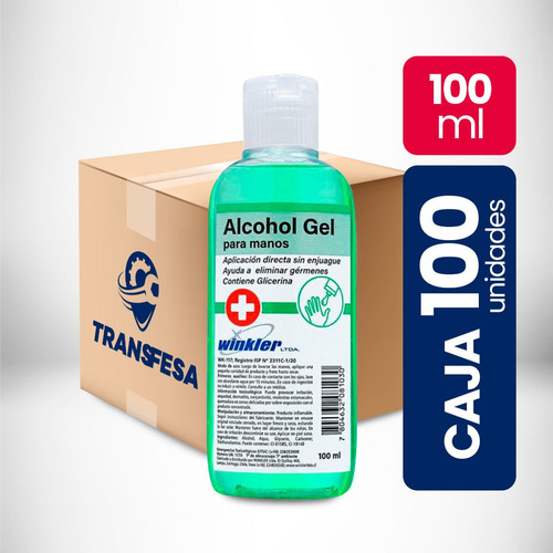 Pack 100 Unidades Alcoholgel 100ml Winkler