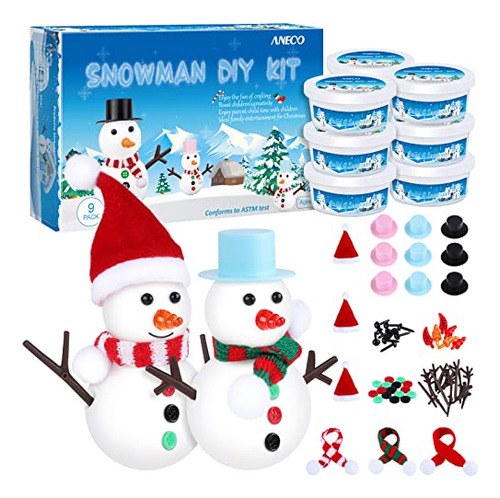 9 Pack Christmas Snowman Diy Craft Kit Build Snowman Ai...