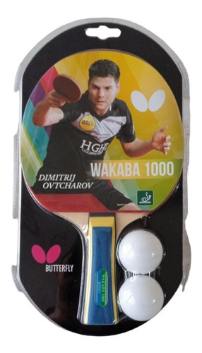 Raqueta De Ping Pong Butterfly Wakaba 1000  Negra Y Roja Fl 