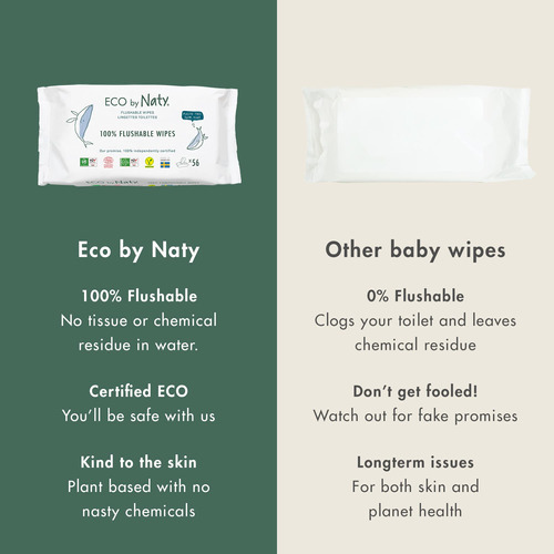 Eco By Naty Toallitas Desechables Para Beb, Toallitas Compos