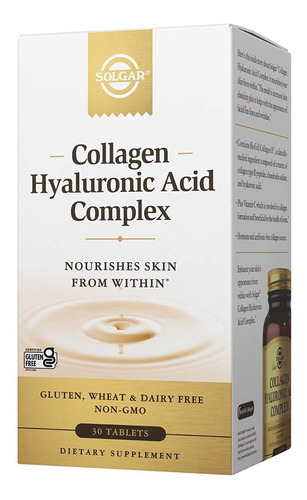 Colágeno Hialurónico Complex 30 Tabletas Solgar