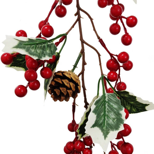 Guirnalda Navideña De Frutos Rojos Con Guirnalda De Piñas Ar